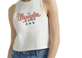 12347619- Wrangler Retro Tank Top- White