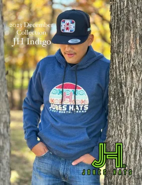 2023 December Collection JH Aztec Hoodie Indigo