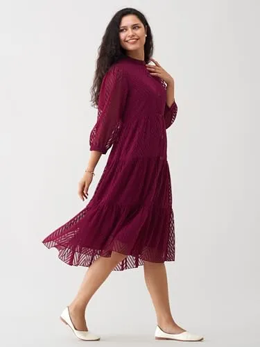 AASK Dress for Women|one Piece for Women|Kurta for Women Dress for Women|Tops for Women|Dresses for Women|Women top|Kurta Set for Women| Wine