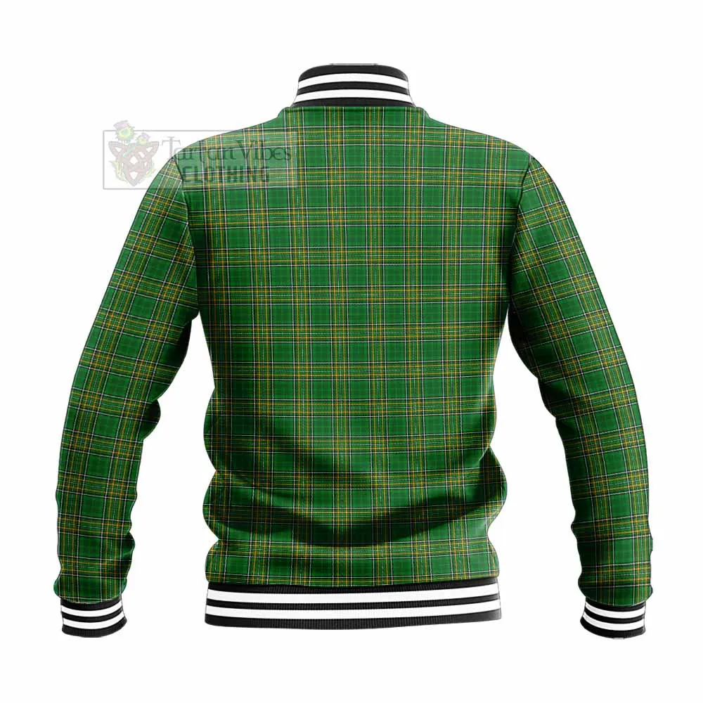 Abbott Irish Clan Tartan Baseball Jacket with Coat of Arms