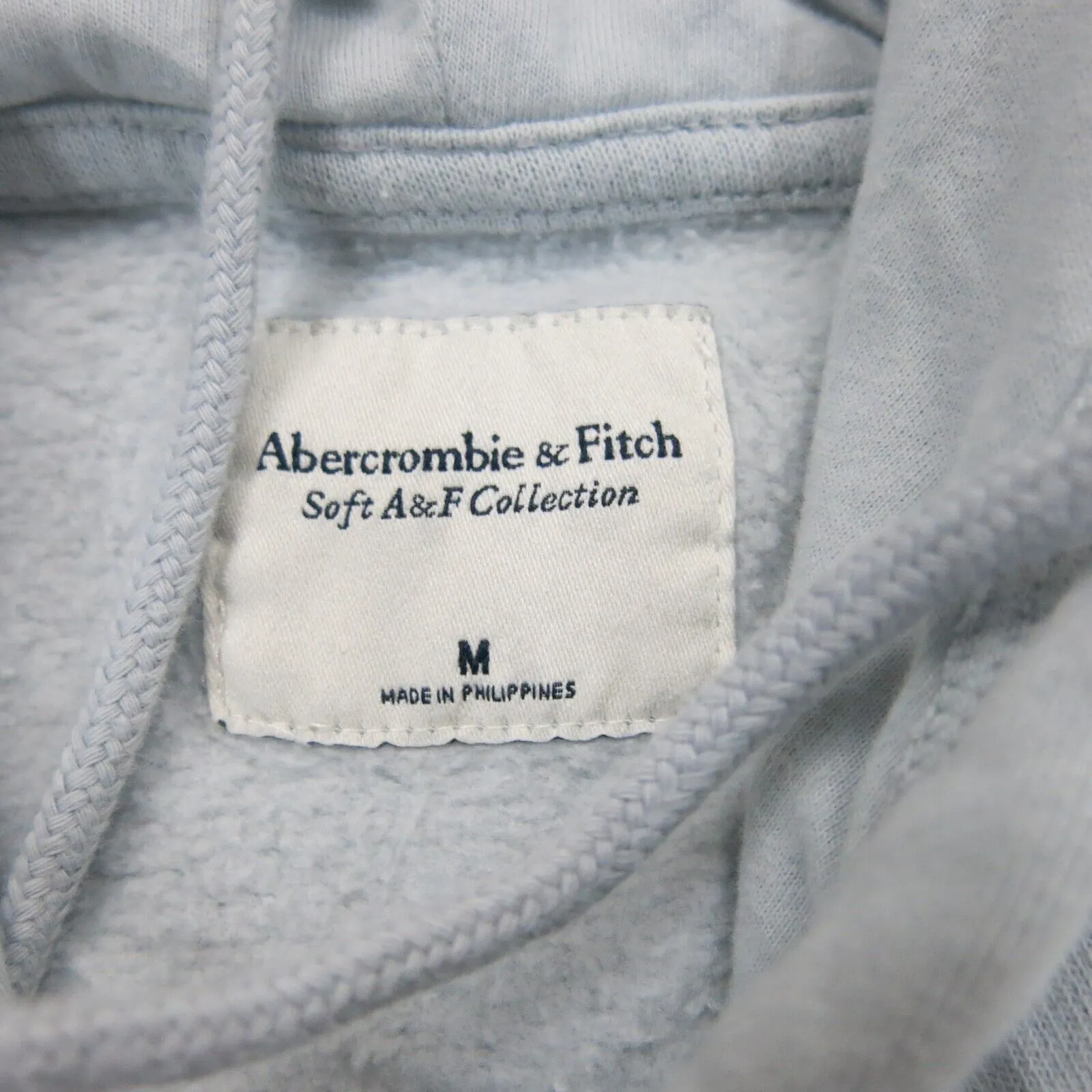 Abercrombie & Fitch Womens Hoodie Jacket Long Sleeve Pockets Sky Blue Size M