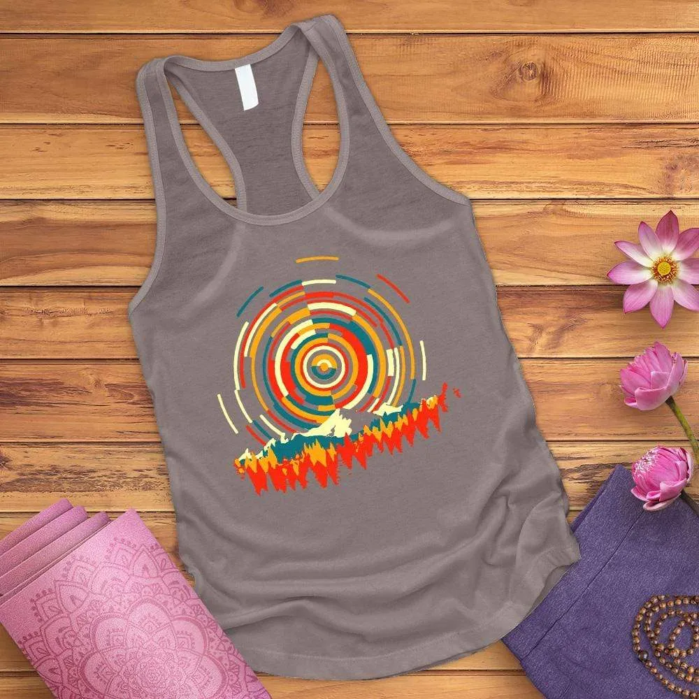 Abstract Sunrise Tank Top