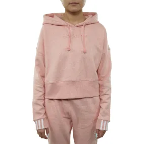 Adidas Coeeze Cropped Hoodie Womens Style : Du2353-Pink