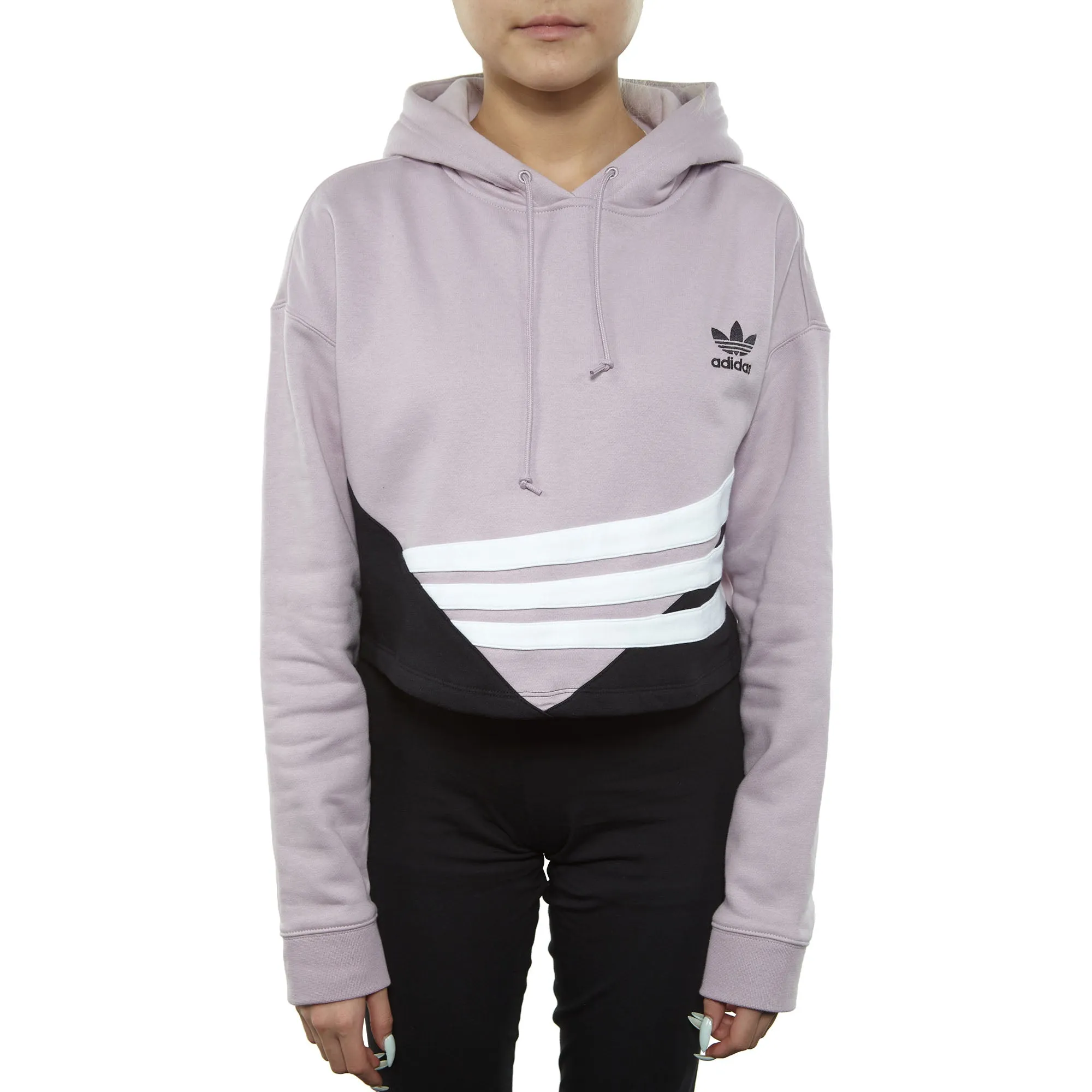 Adidas Cropped Hoodie Womens Style : Du9537-Vision