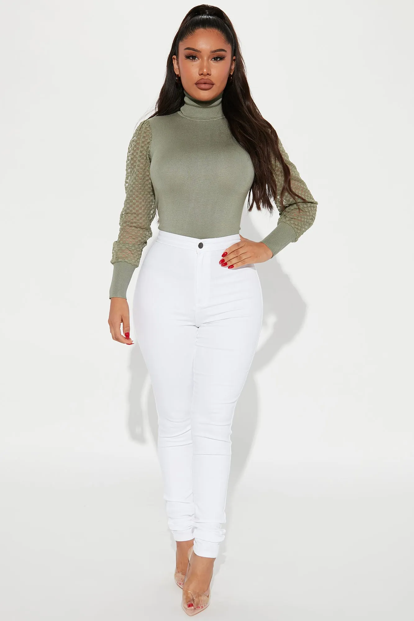 Admire Me Turtleneck Sweater - Sage