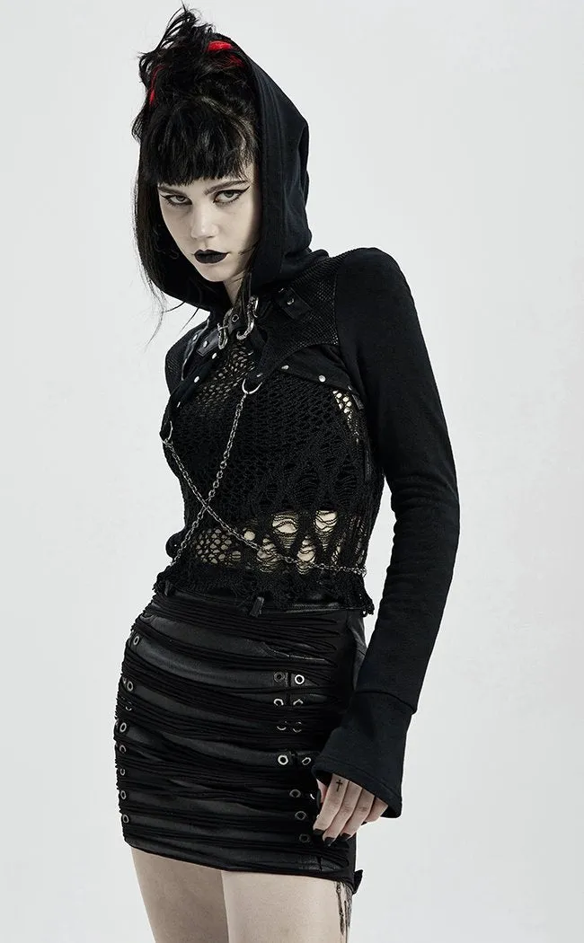 Anathema Cropped Hood | Black