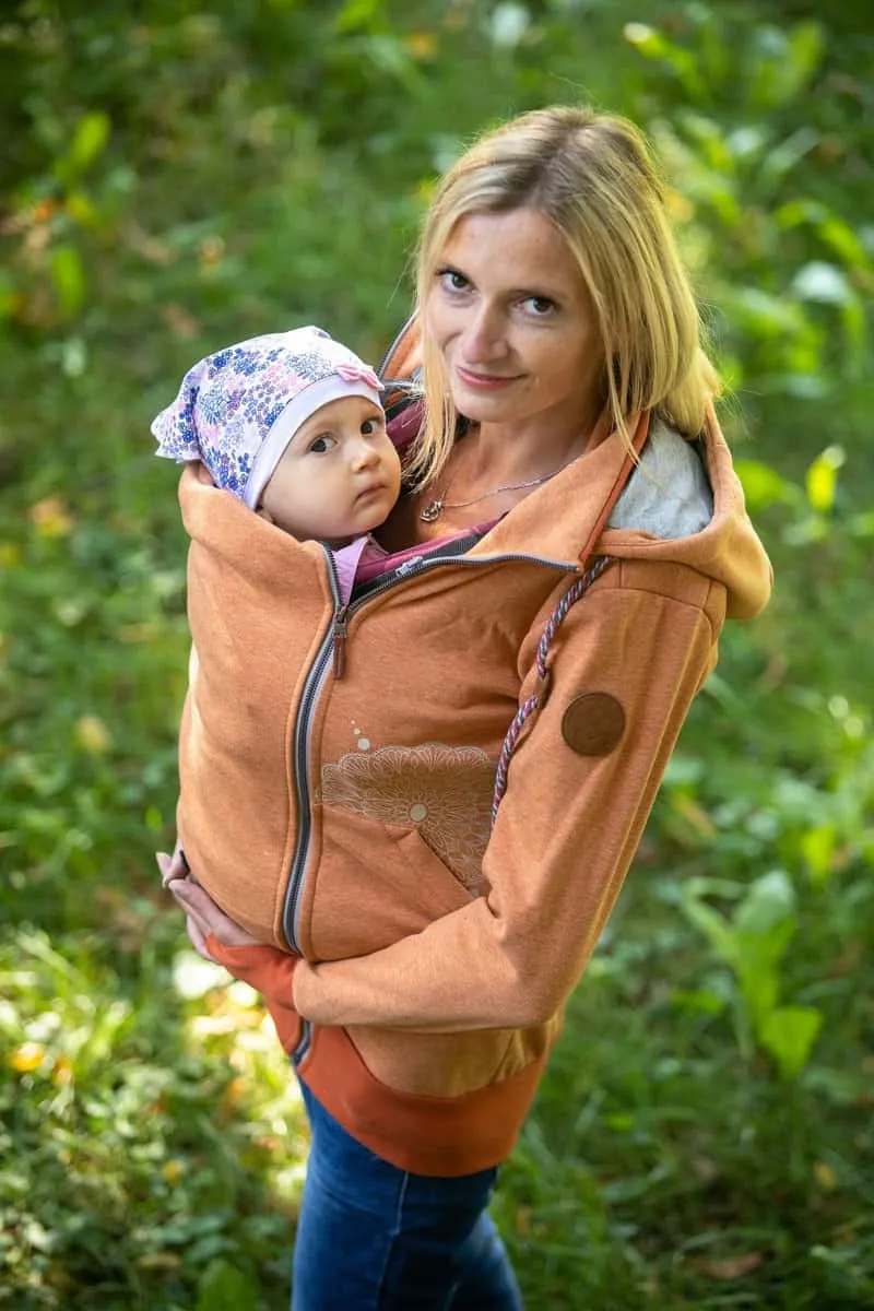 Angel Wings Babywearing Hoodie Cinnamon