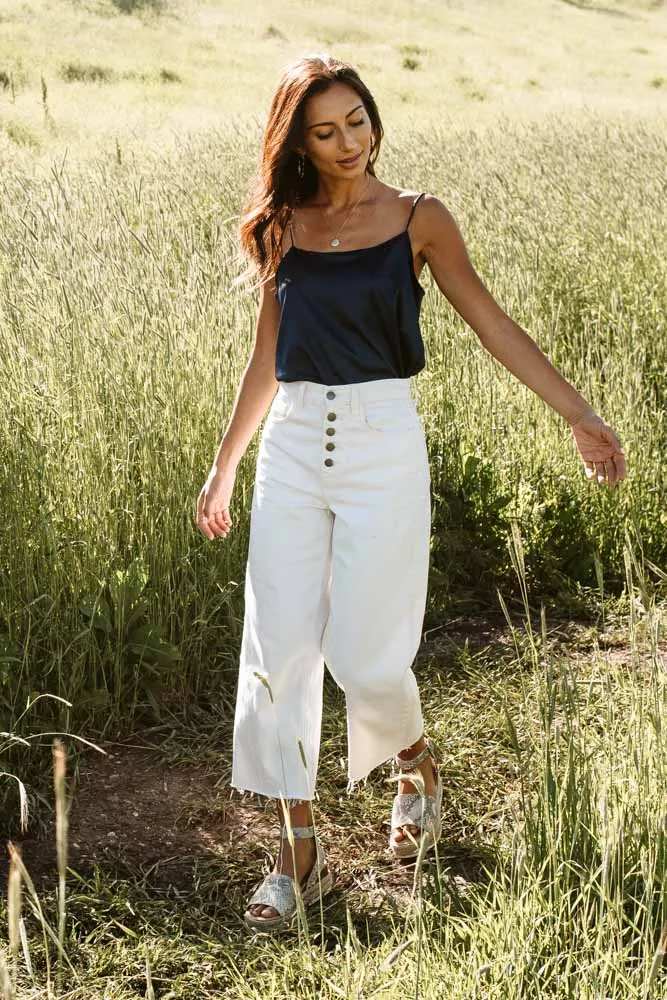 Annah Spaghetti Strap Tank in Navy