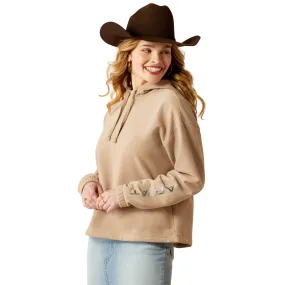 Ariat Ladies Essential Logo Dark Oatmeal Hoodie 10053882