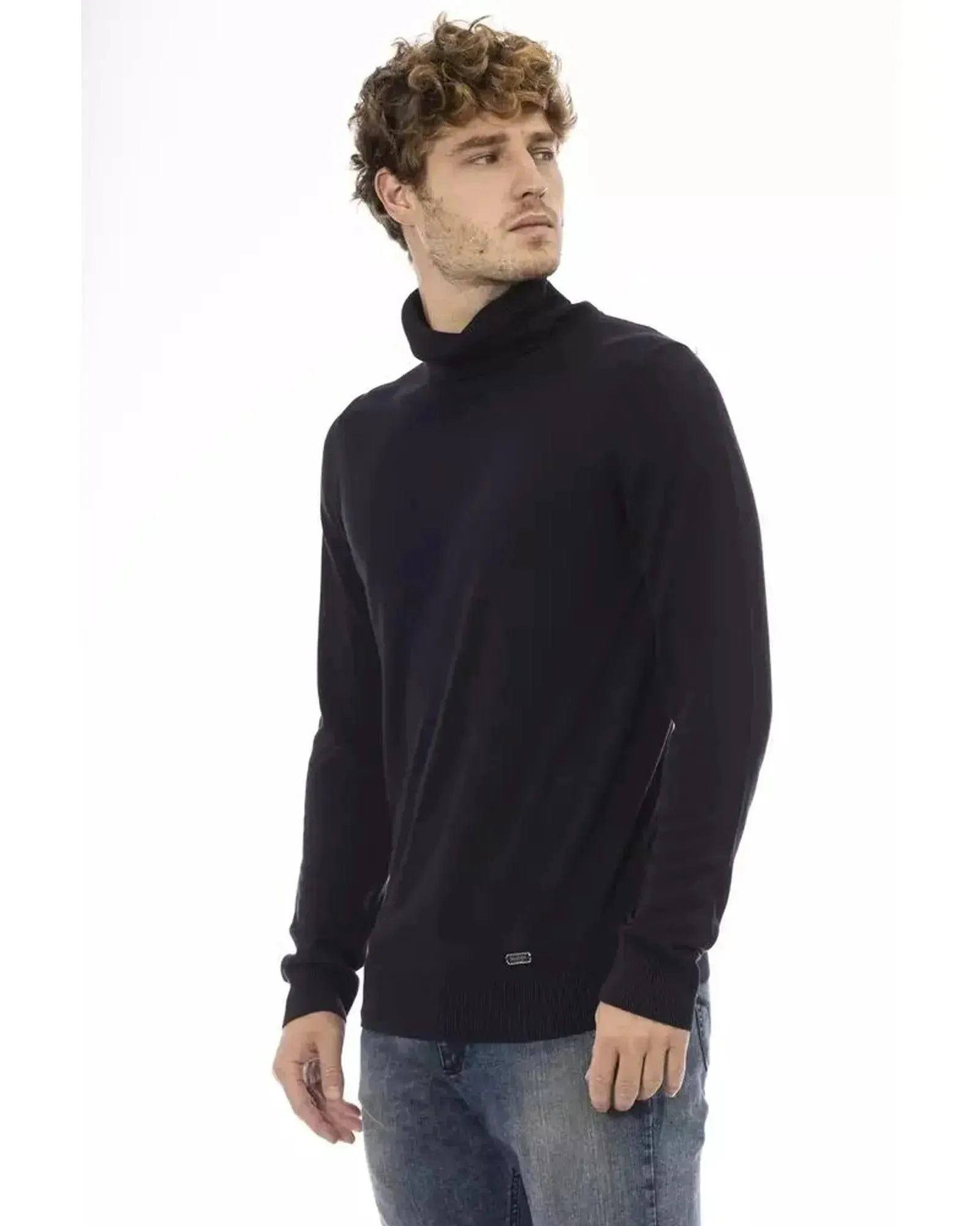 Baldinini Trend Men's Blue Modal Sweater - 54 IT