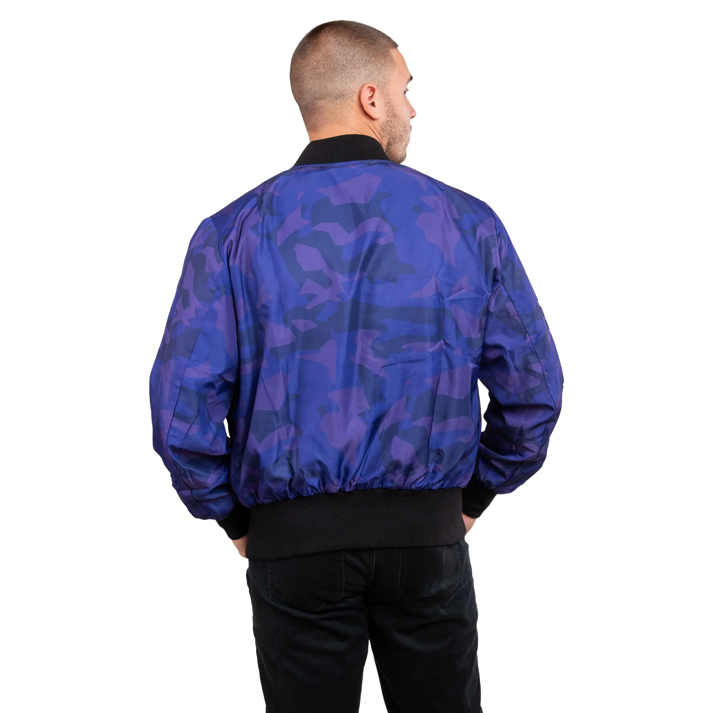 Baltimore Ravens NFL Mens Camo Bomber Jacket