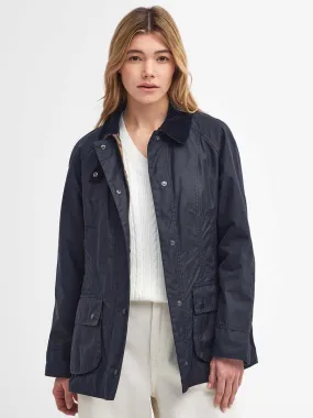 BARBOUR Beadnell Wax Jacket - Women's - Navy