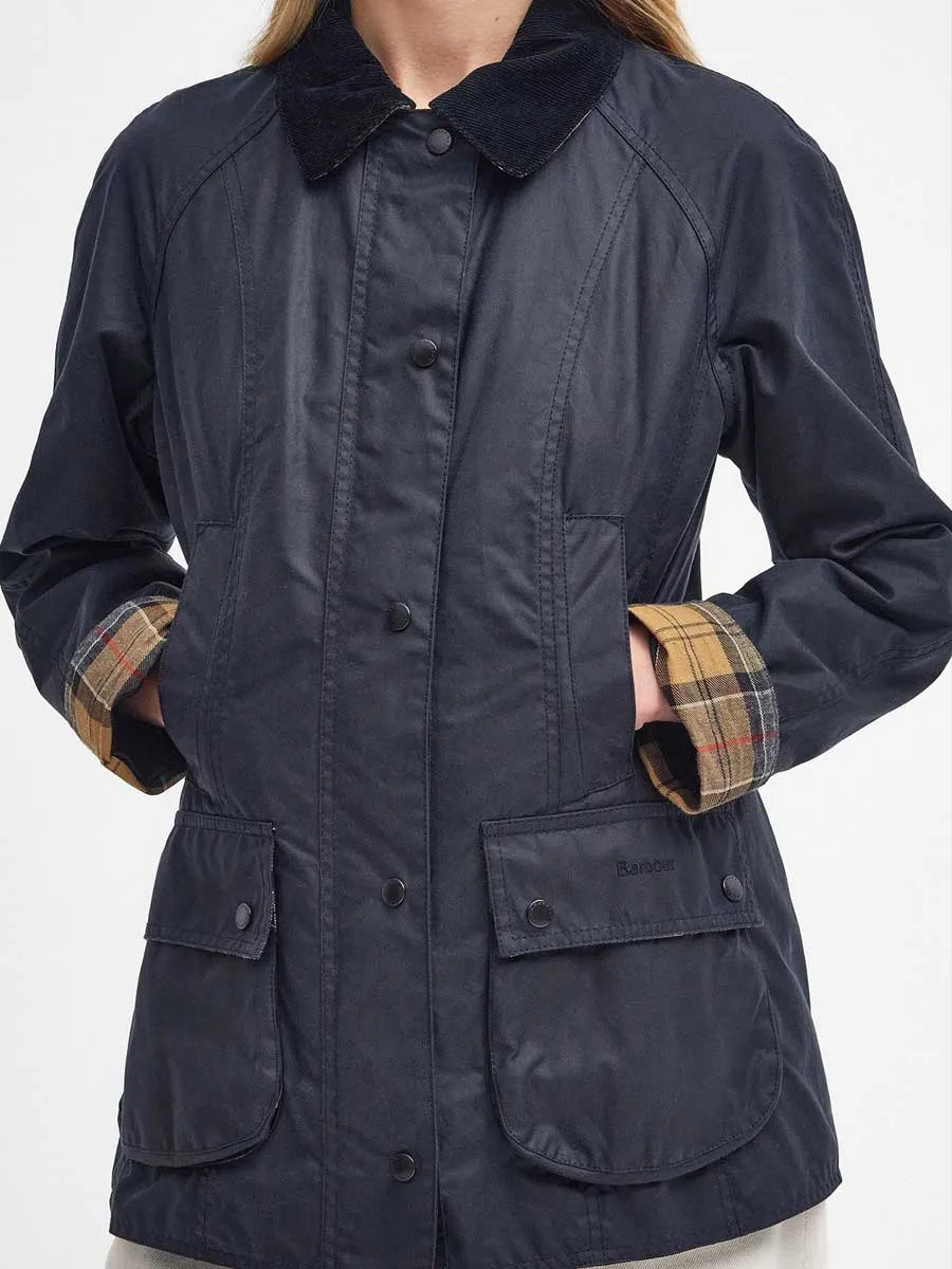 BARBOUR Beadnell Wax Jacket - Women's - Navy