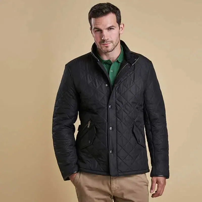 BARBOUR Powell Quilted Jacket with Fleece Lining - Mens - Black