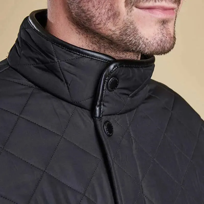 BARBOUR Powell Quilted Jacket with Fleece Lining - Mens - Black