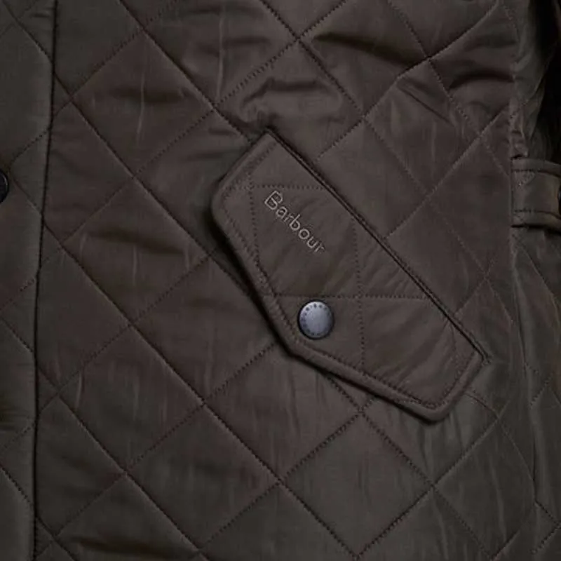 BARBOUR Powell Quilted Jacket with Fleece Lining - Mens - Olive