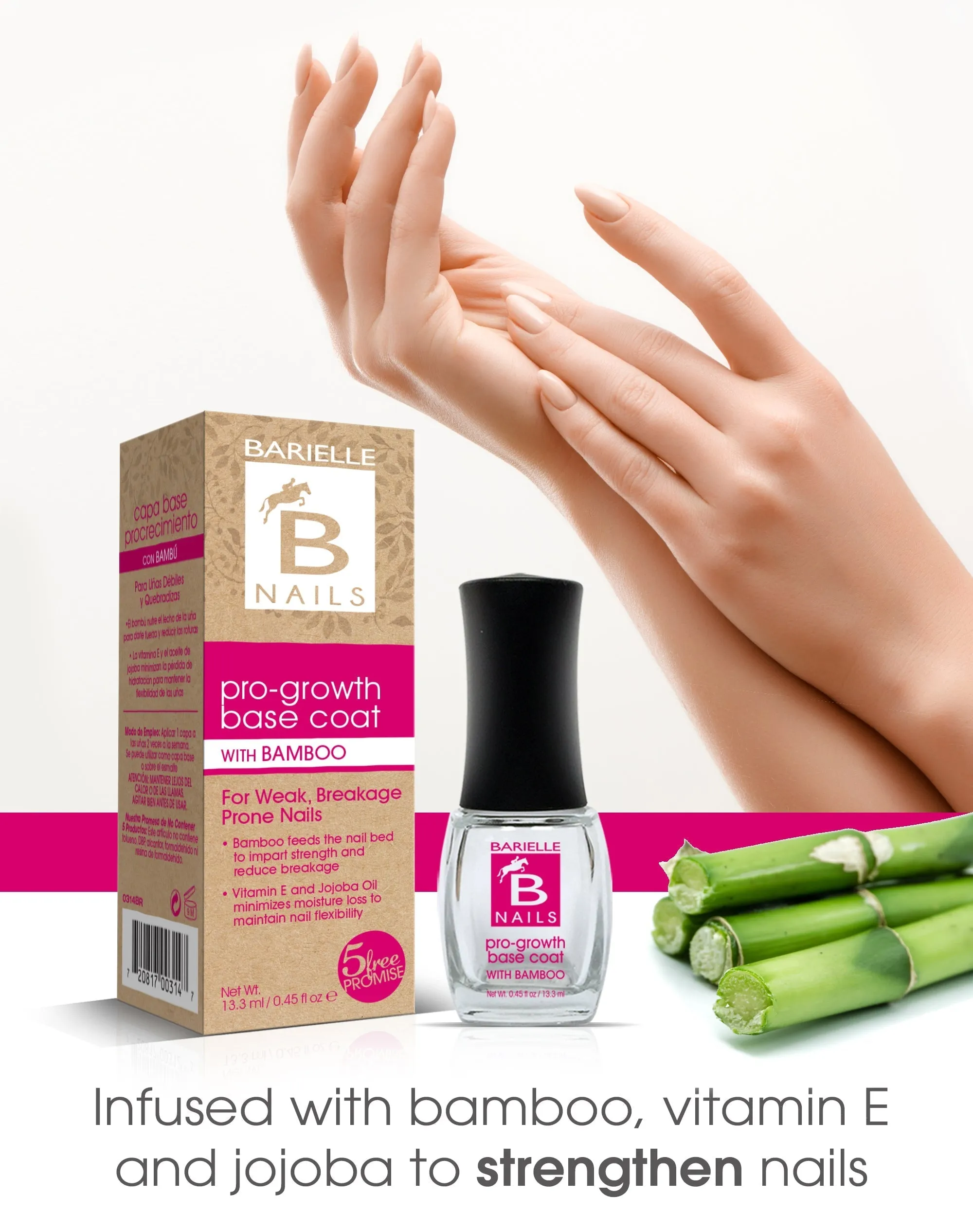 Barielle Pro-Growth Base Coat with Bamboo.45 oz. (PACK OF 2)