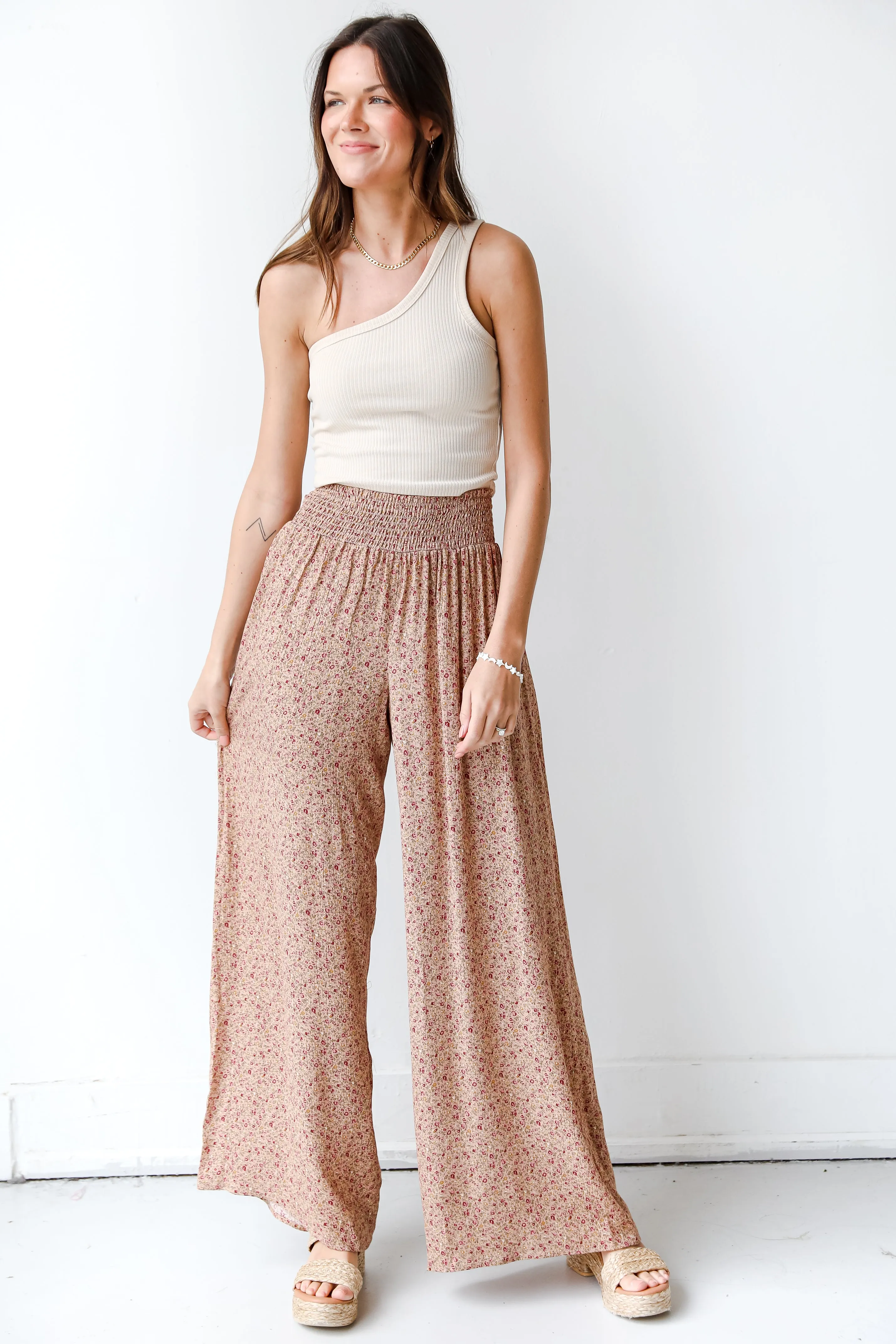 Begin To Bloom Floral Wide Leg Pants