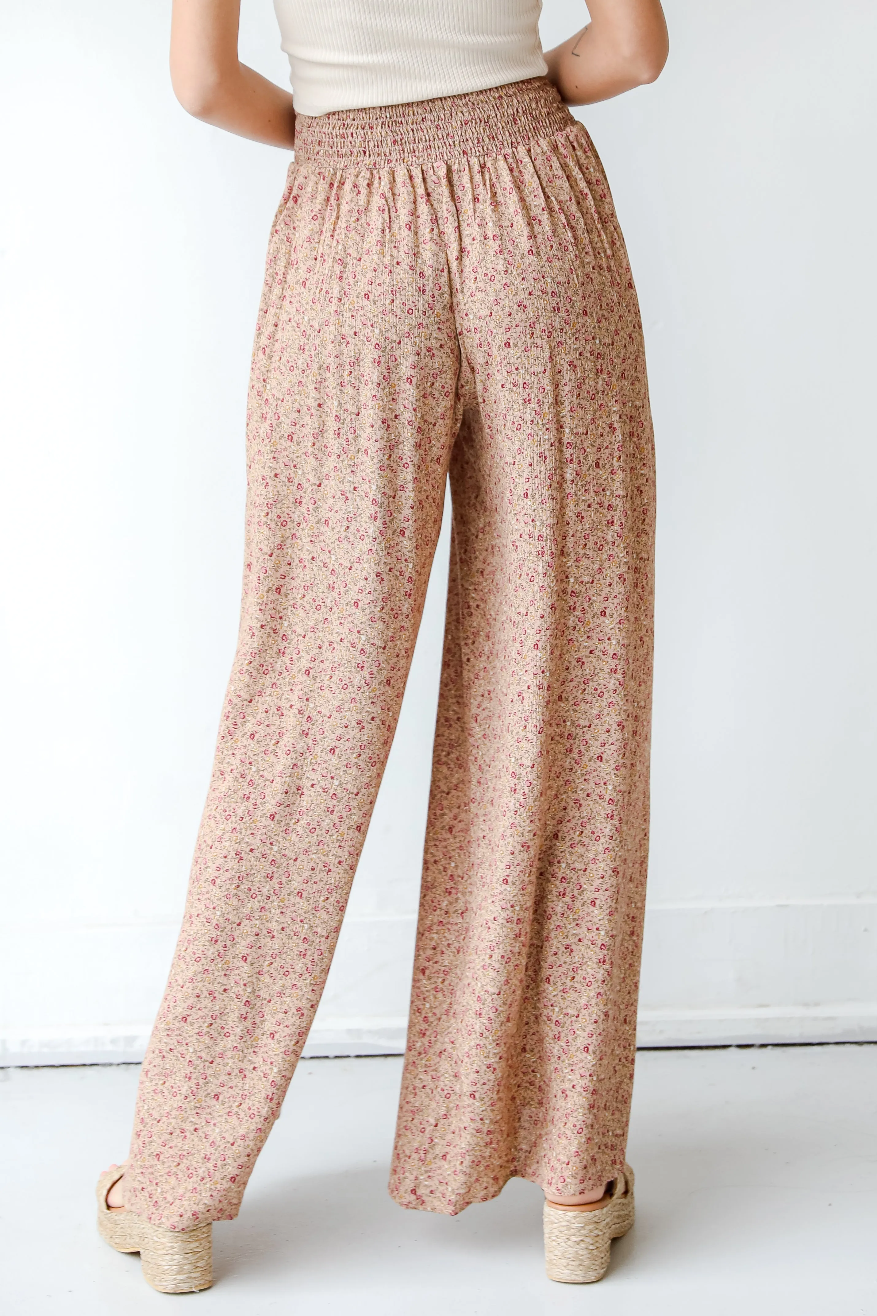 Begin To Bloom Floral Wide Leg Pants