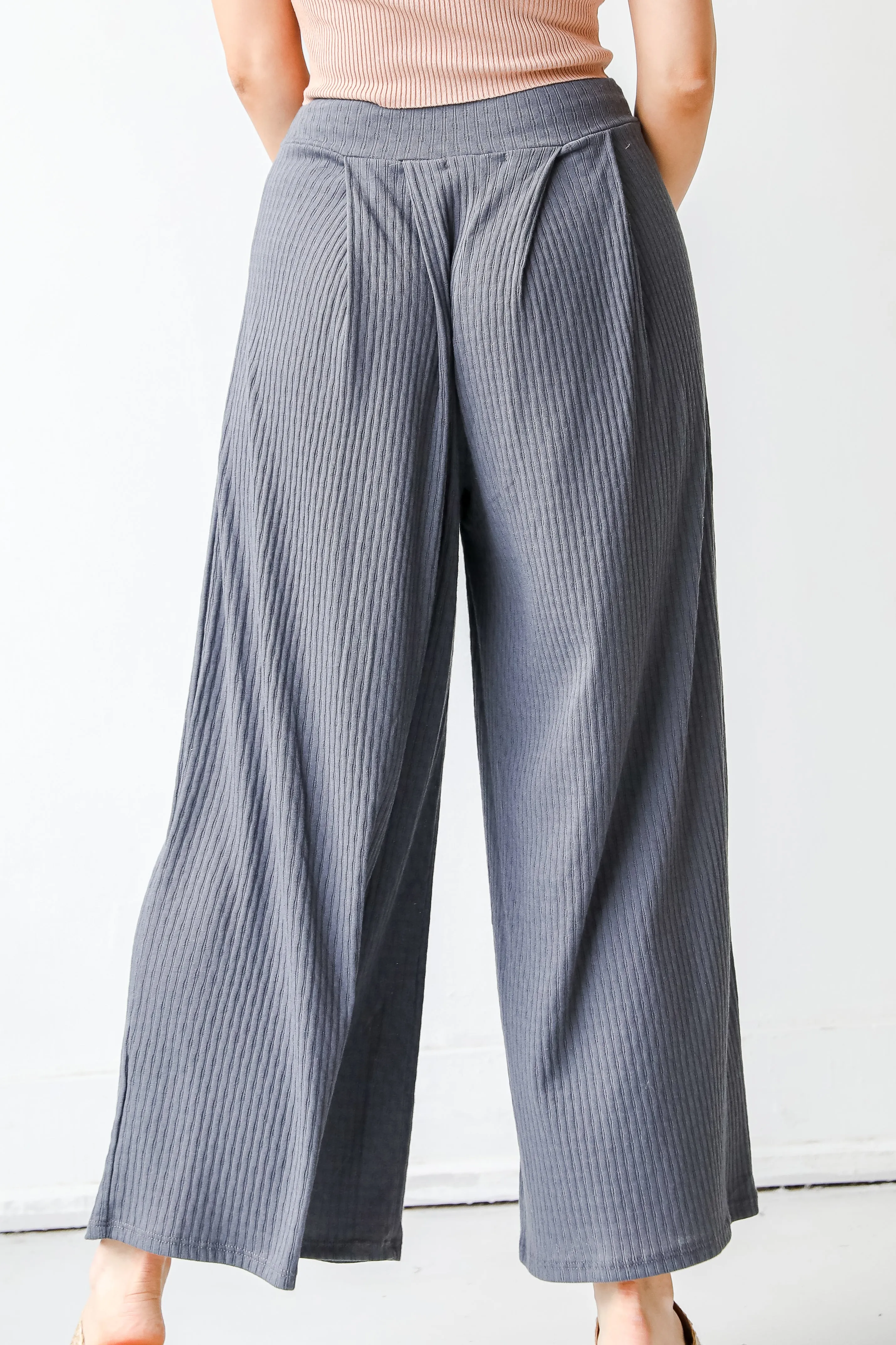 Being Breezy Knit Wide Leg Pants