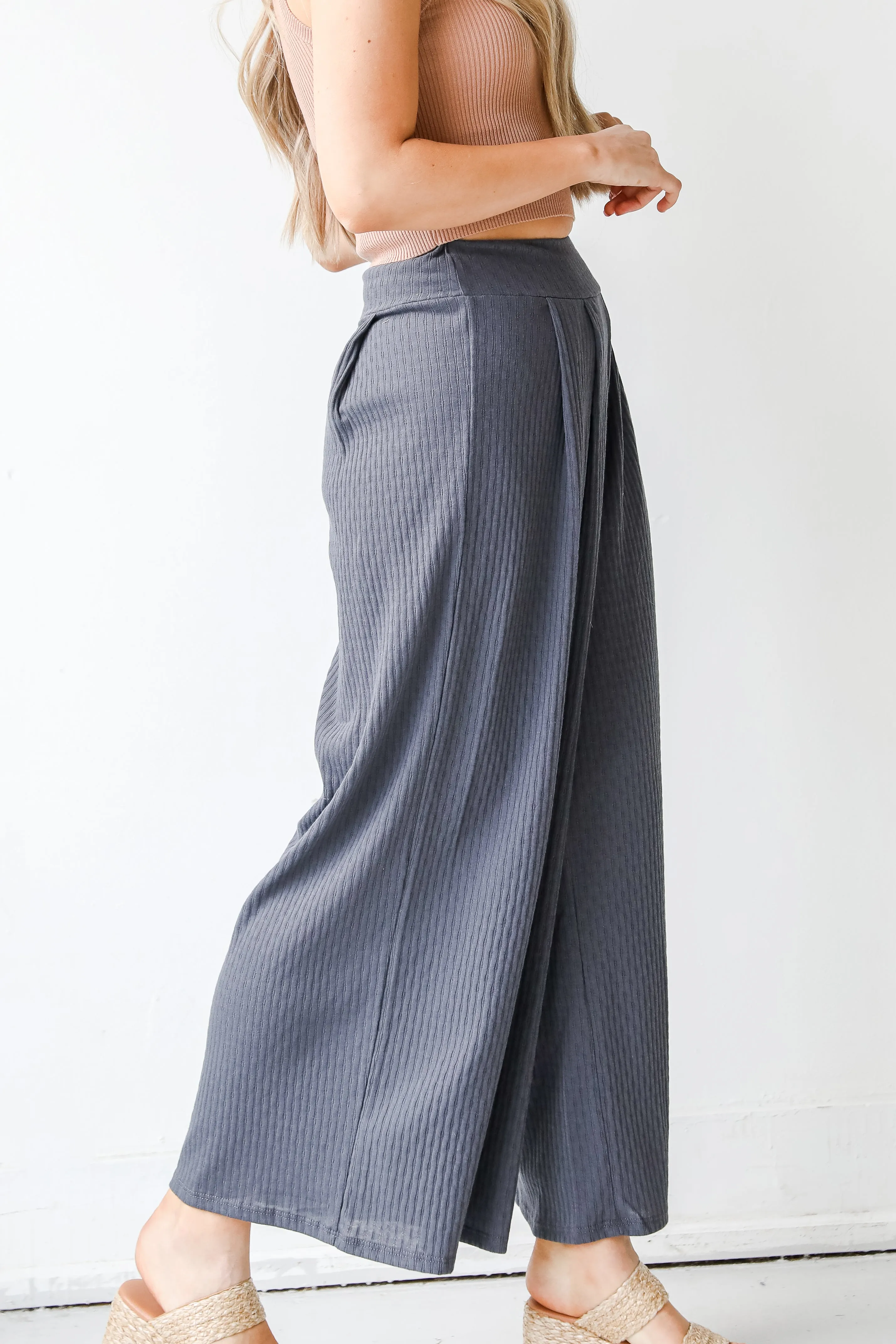 Being Breezy Knit Wide Leg Pants