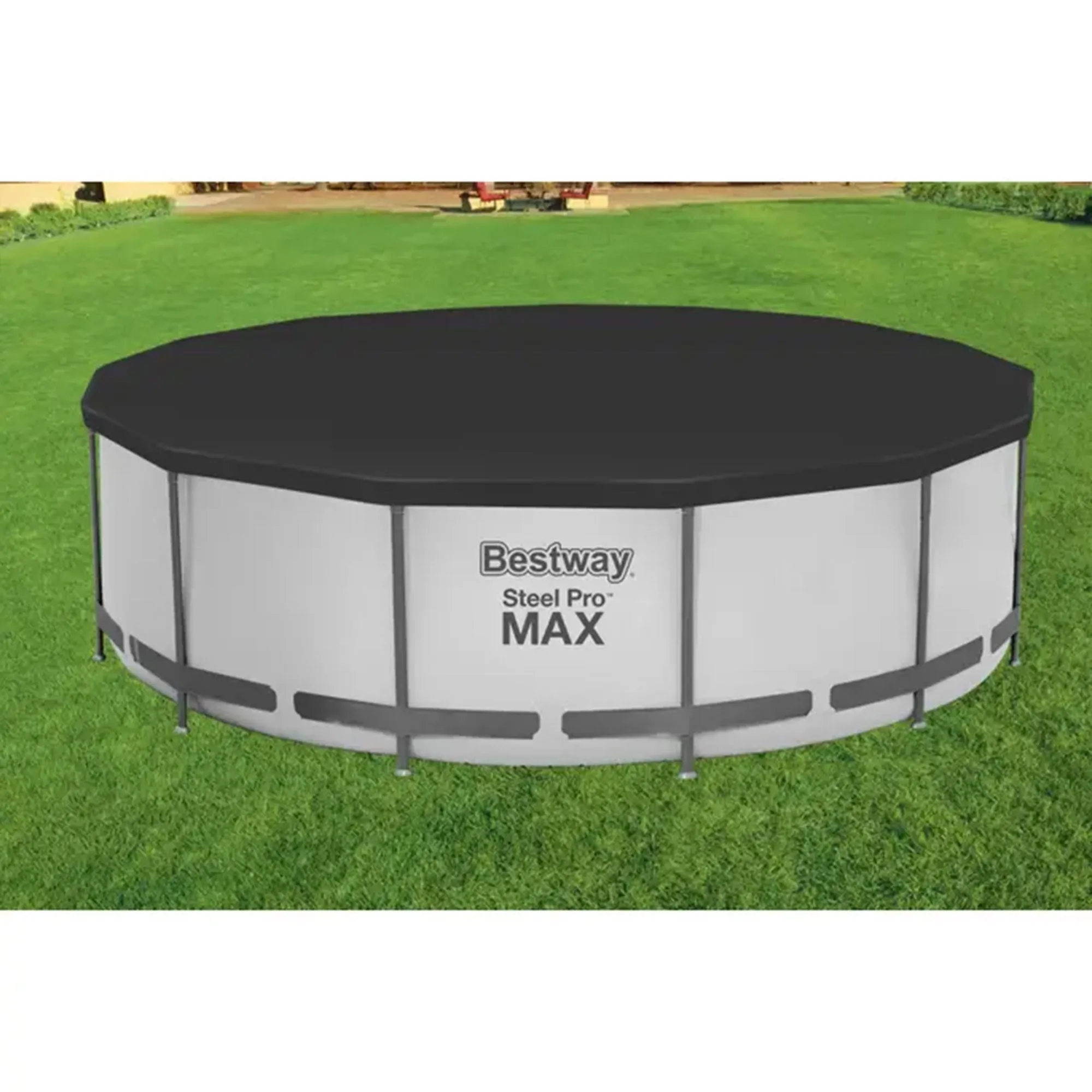 Bestway Steel Pro Max 12' x 30" Round Above Ground Frame Pool & Flowclear Cover