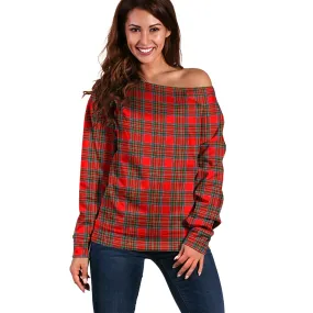 Binning Tartan Off Shoulder Women Sweater