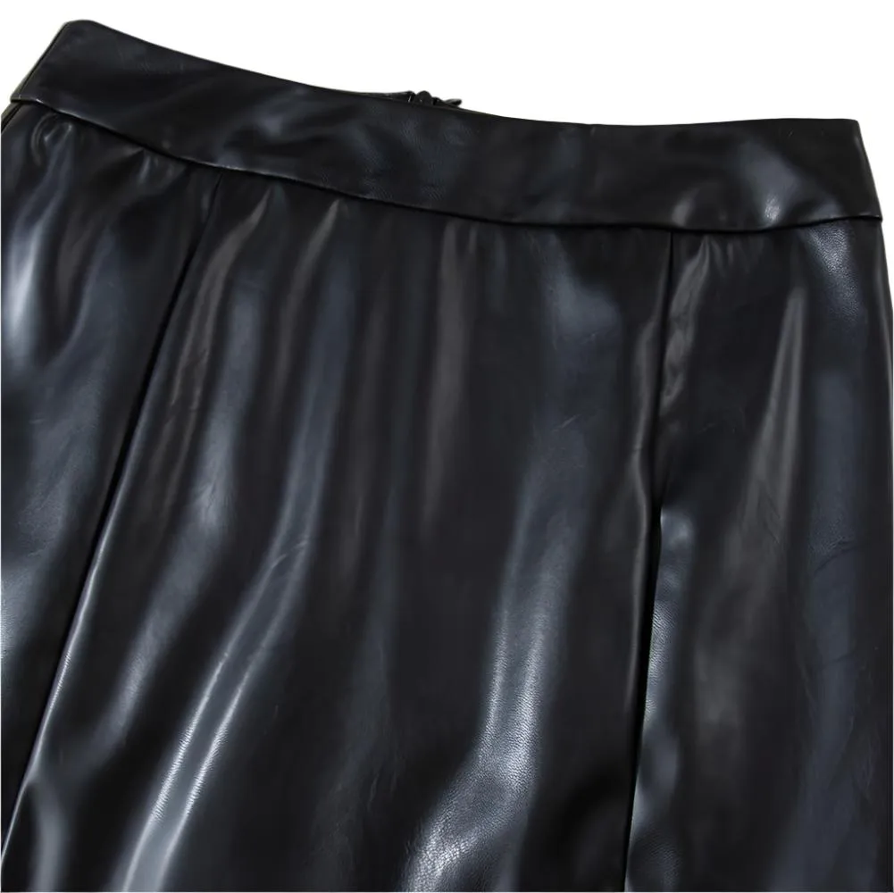 Black Leather Mini Skirt