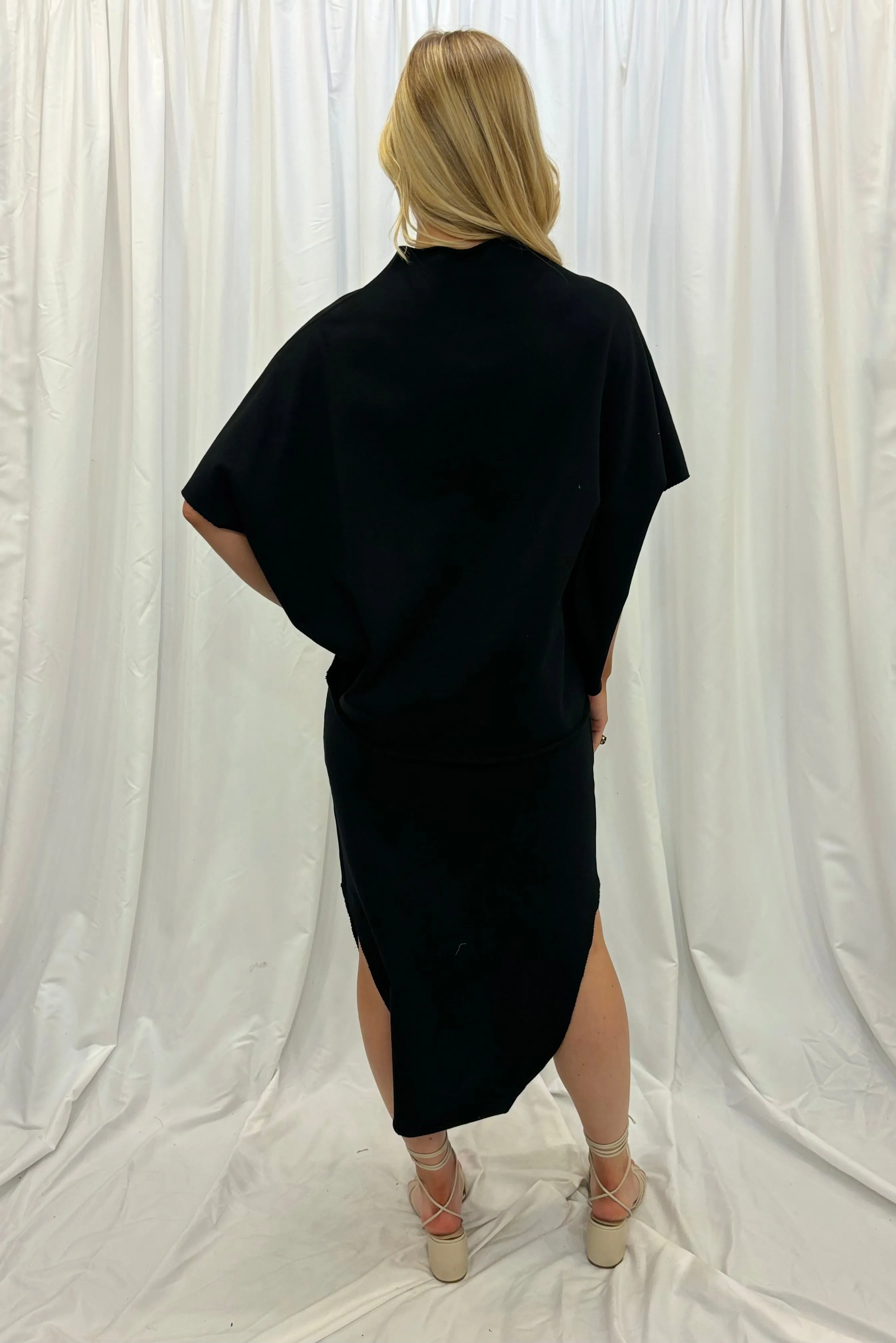 Black Mock Neck Top