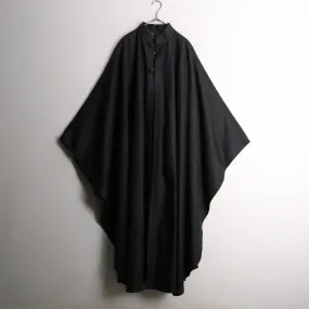 black super wide poncho coat