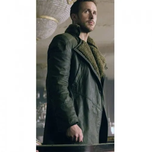 Blade Runner 2 Ryan Gosling Leather Fur Coat