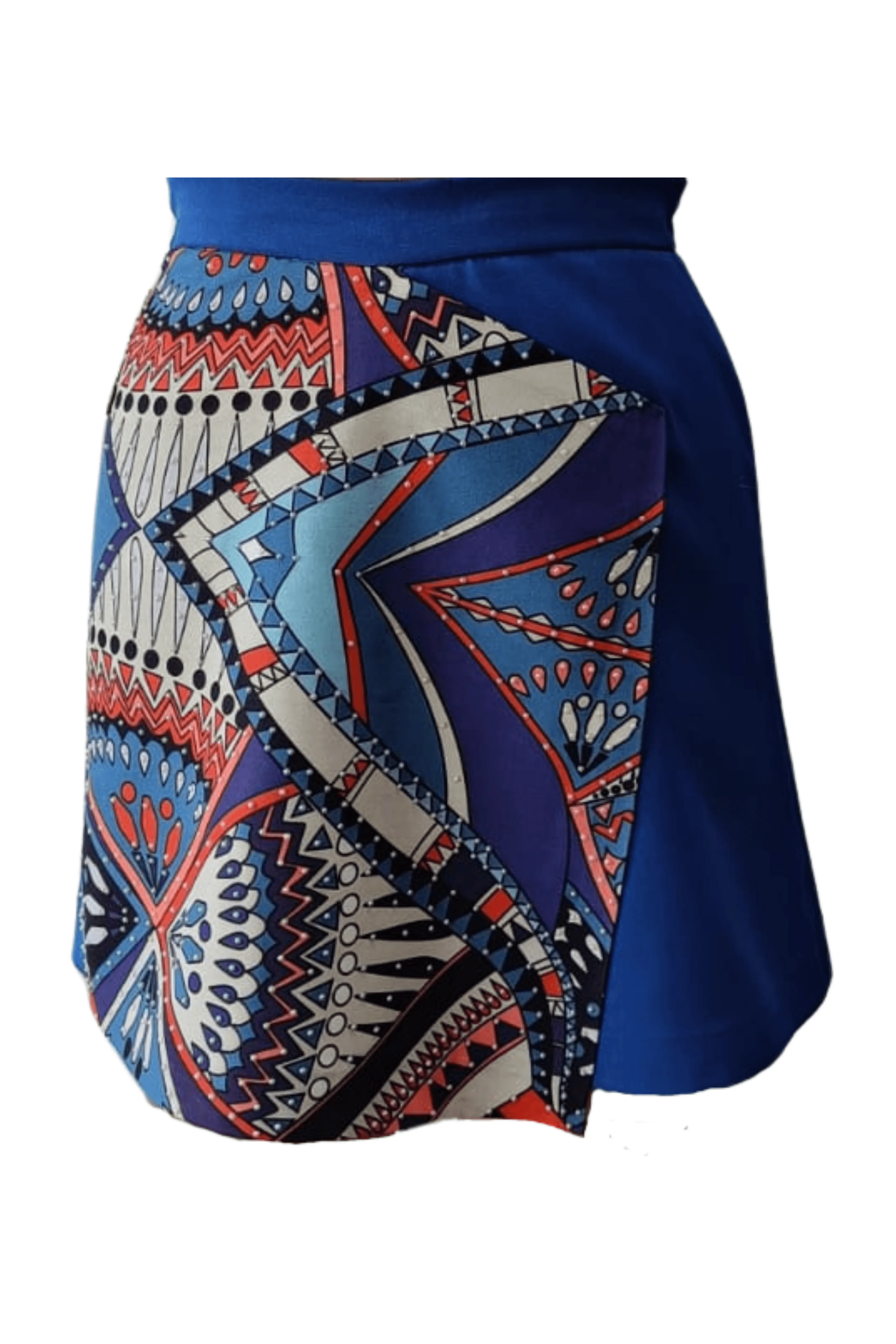 Blue Aztec Kilt Skirt