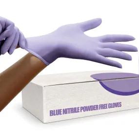 Blue Nitrile High Dexterity Powder Free Gloves, 3 mil