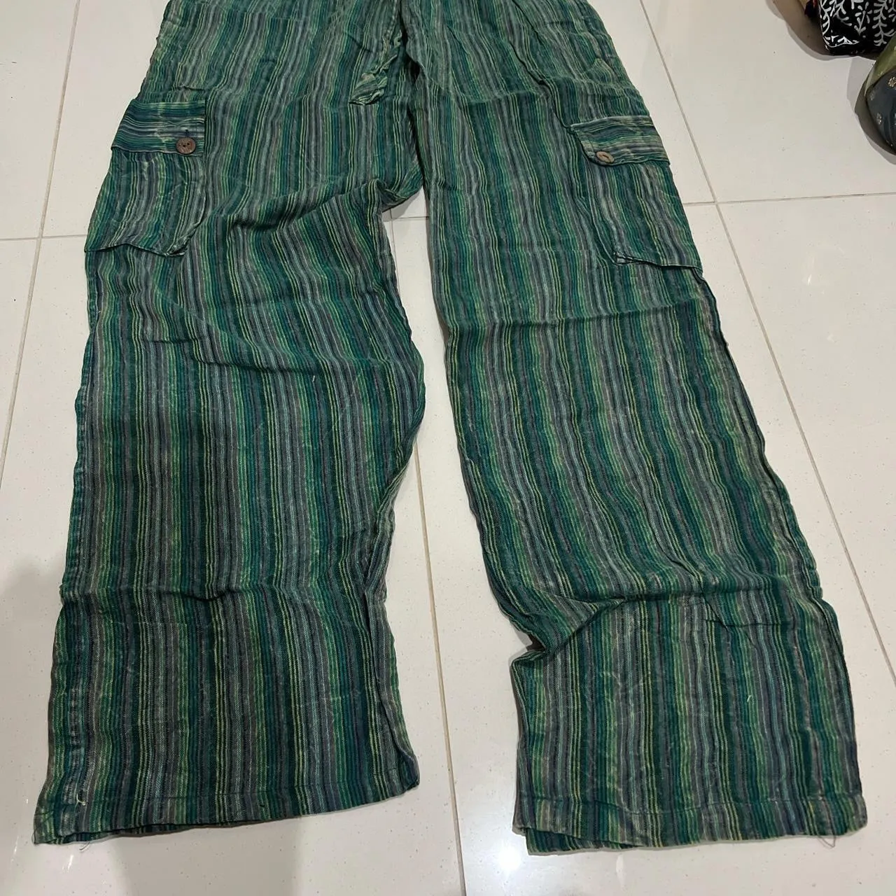 Boho Trousers Pants Size Medium  Size 10 - 12 Handmade Festival Hippie Boho Trousers