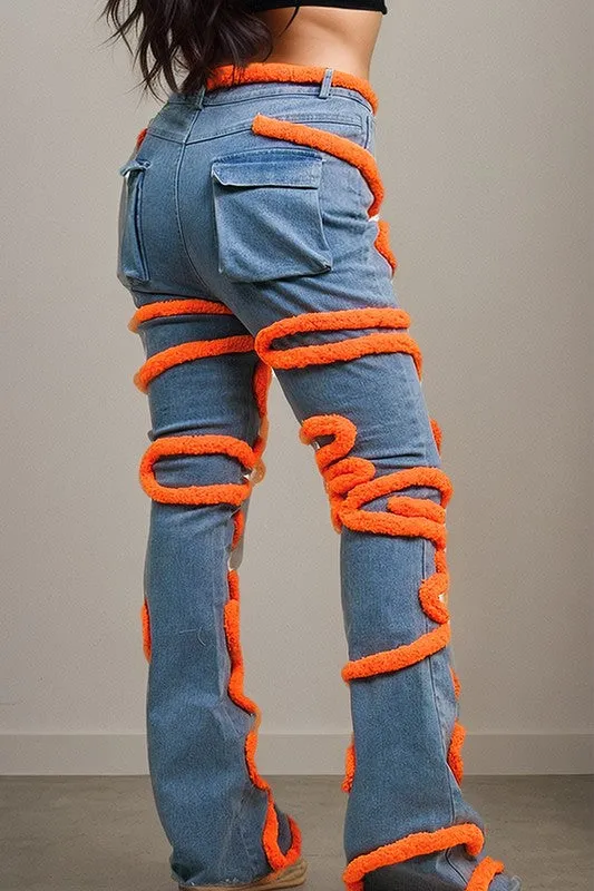 Boot Cut Spiral Denim Dynamism Jeans