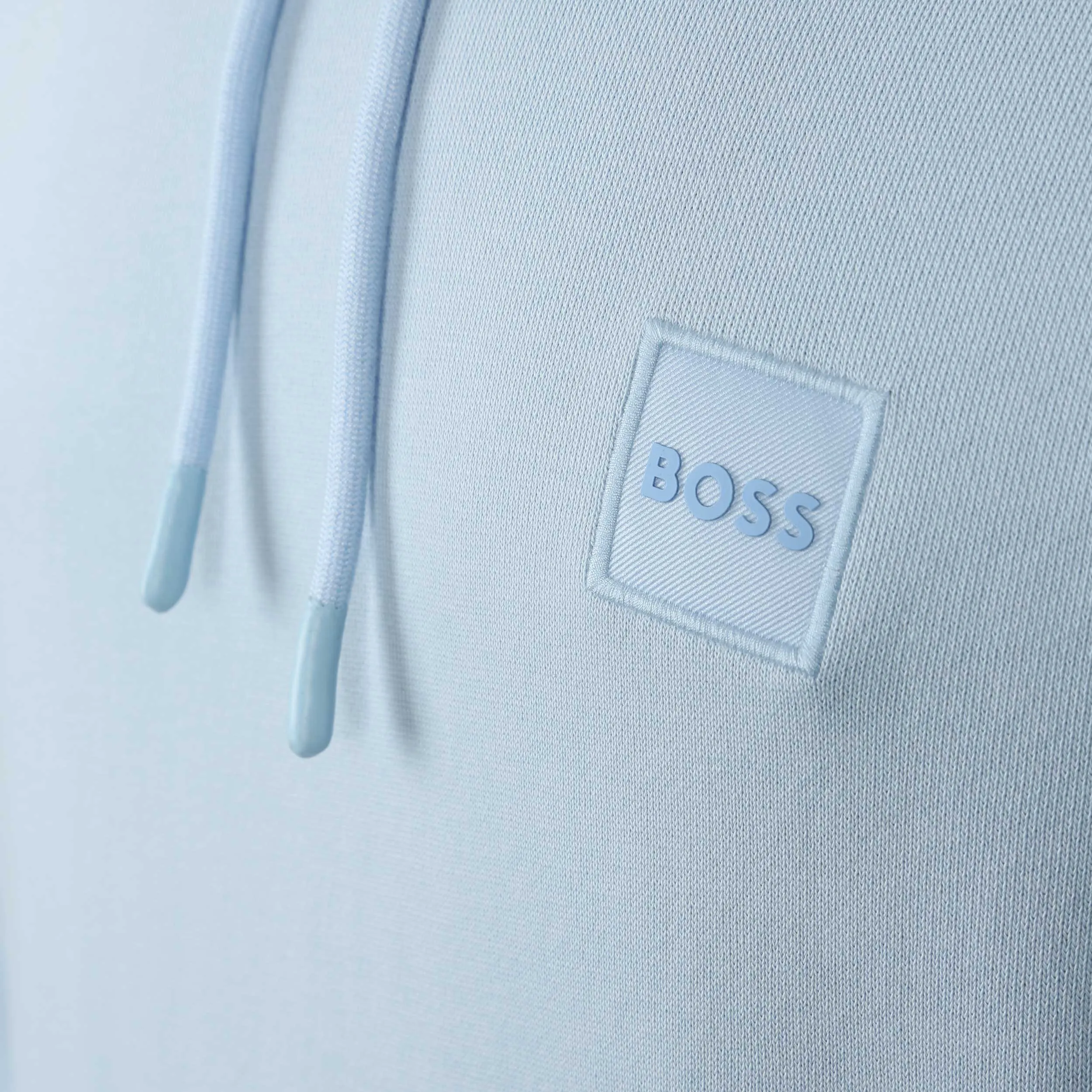 BOSS Wetalk Hoodie Sweat Top in Sky Blue