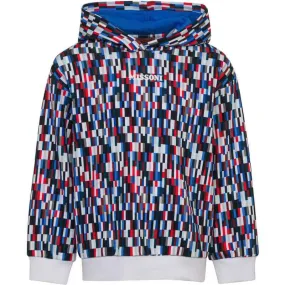 Boys Pixel Print Pull Over  Hoodie