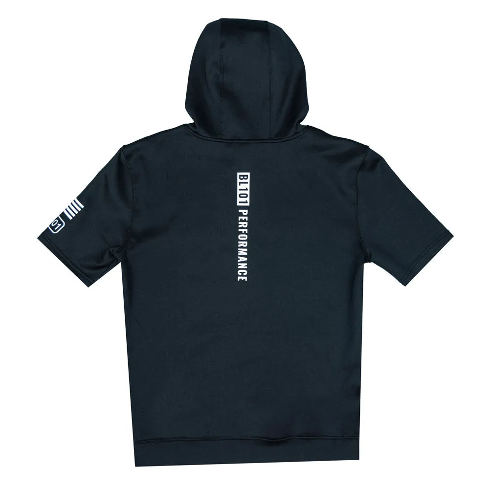 BSBL-SZN Short Sleeve Hoodie V3 Black/White