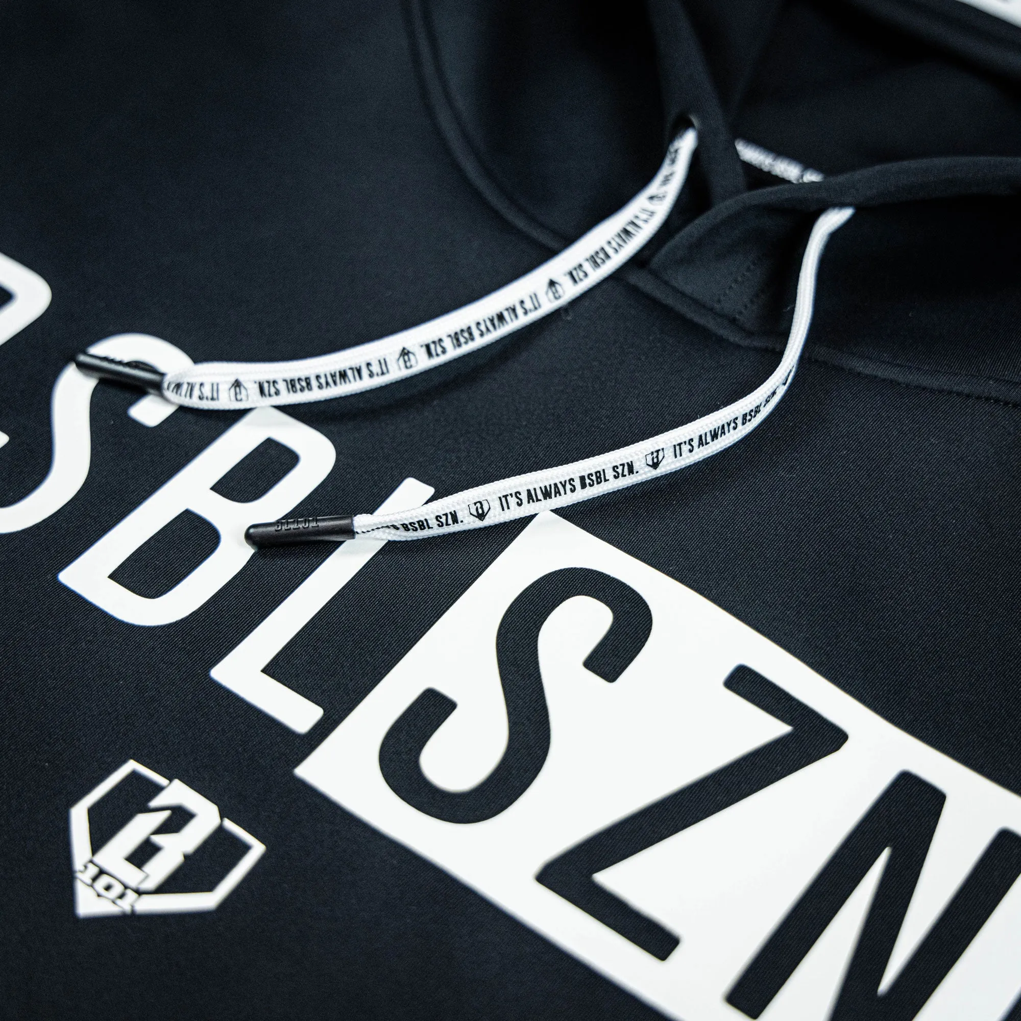 BSBL-SZN Short Sleeve Hoodie V3 Black/White