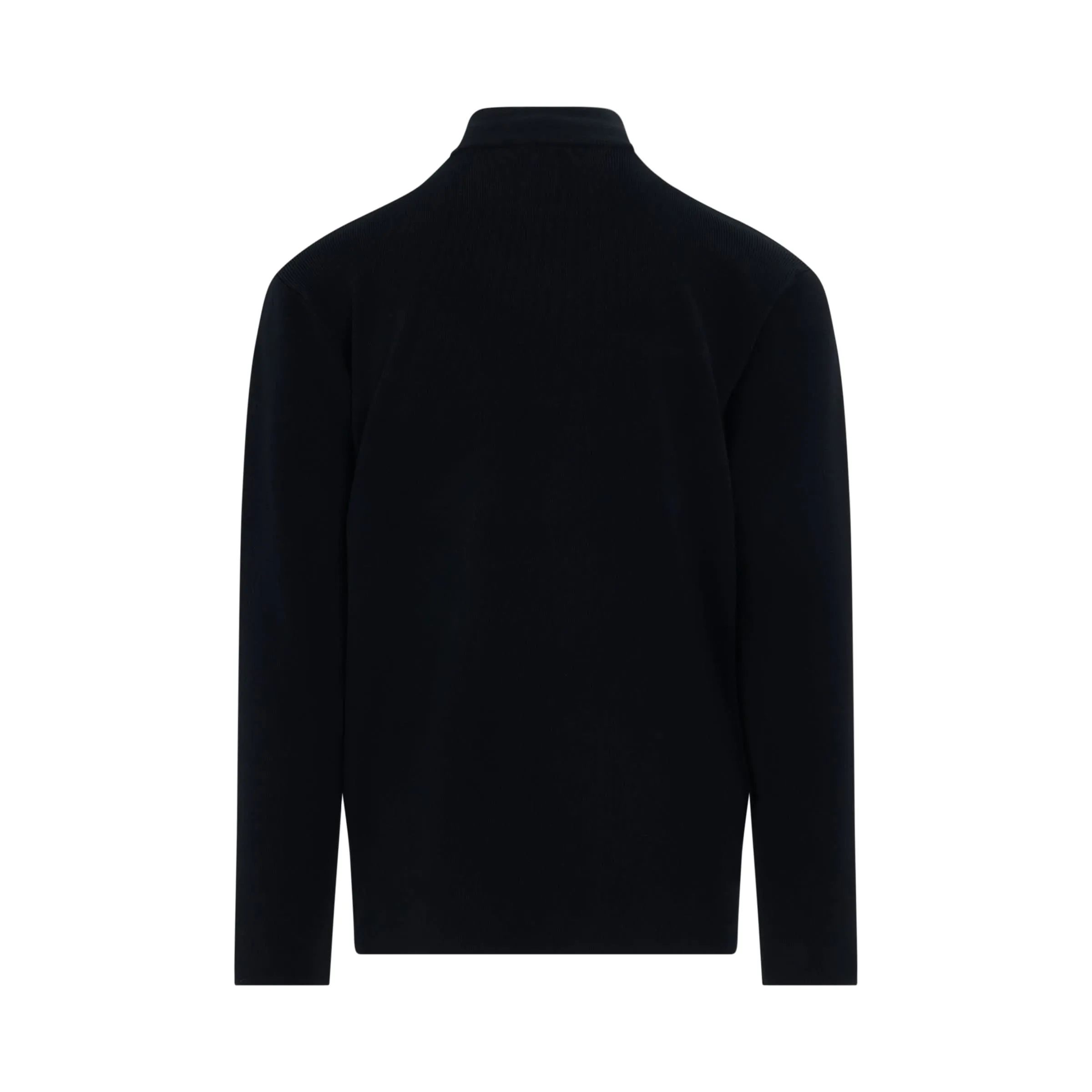 Buckle Turtleneck Sweater in Black