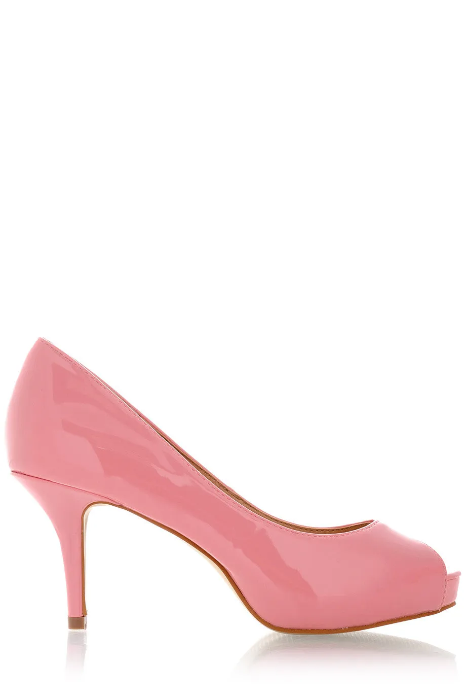 CAMERON Pink Patent Peep Toe