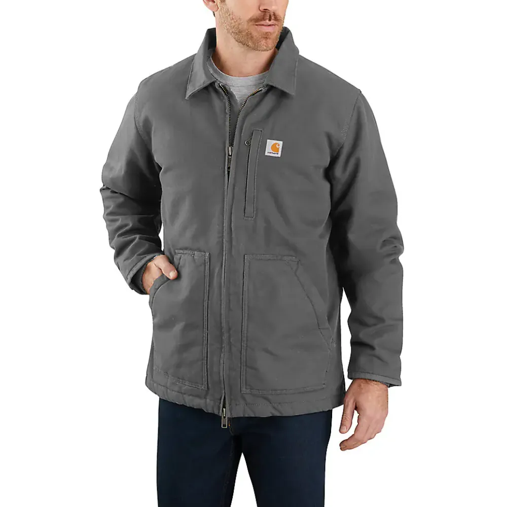 Carhartt Mens Work Sherpa Lined Work Jacket - 104293-GVL