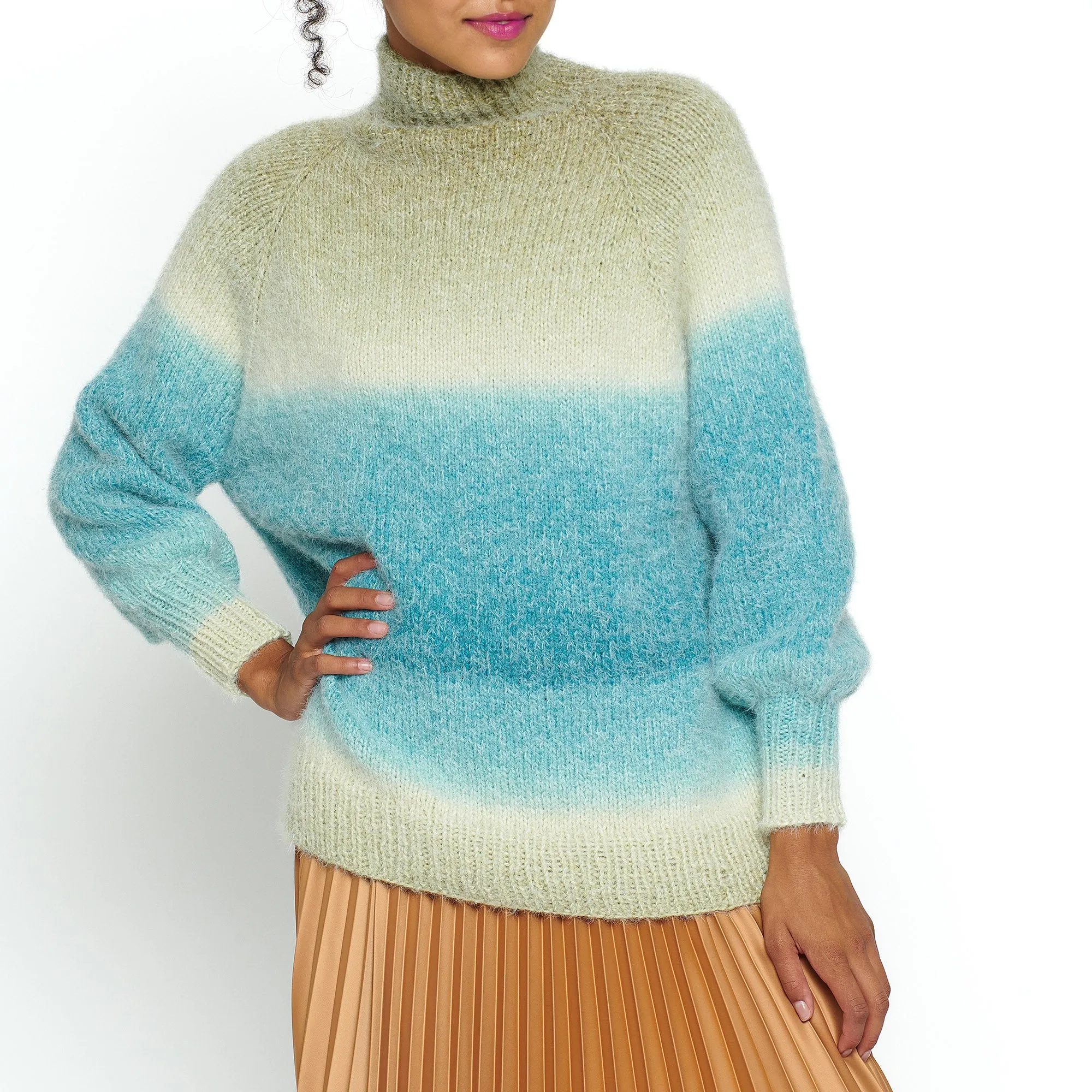 Caron Turtleneck Knit Pullover