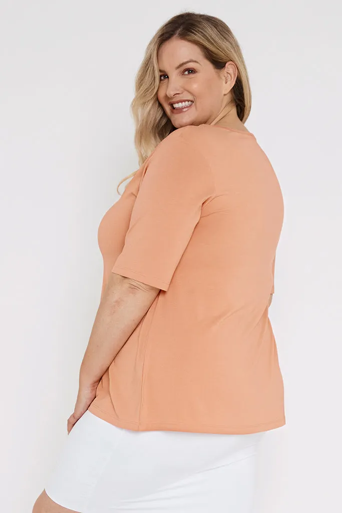 Carter Tunic Top - Apricot