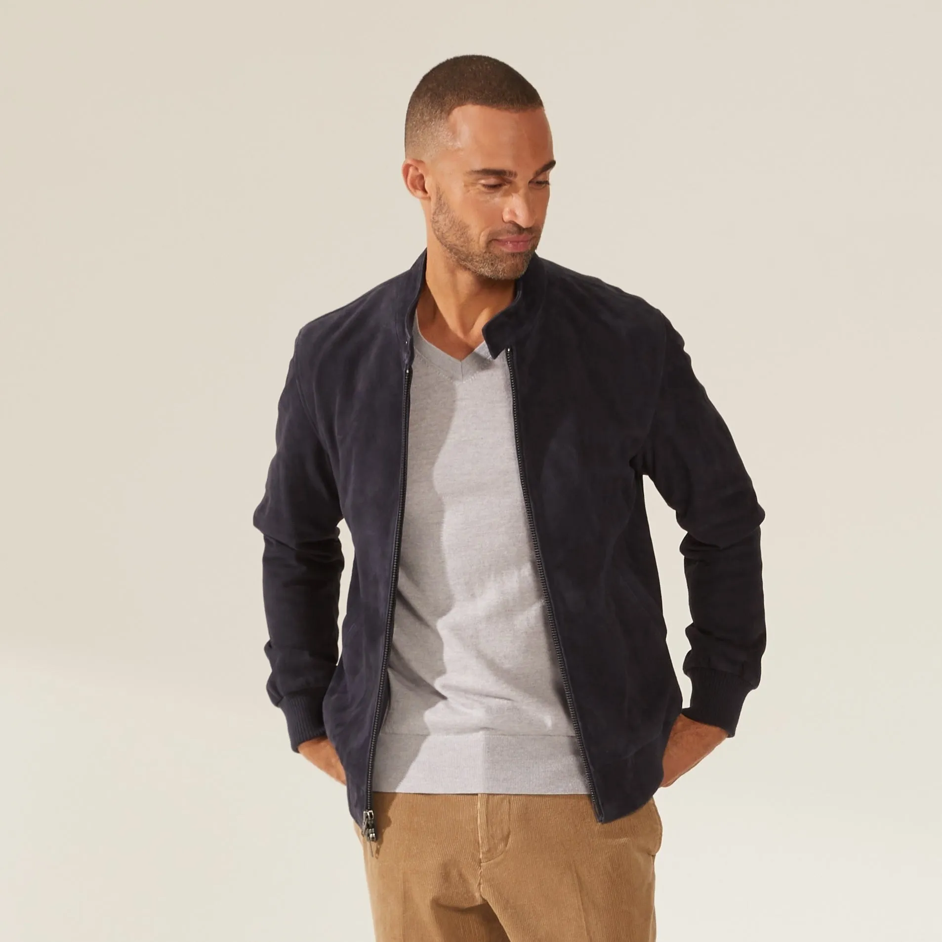 Chase Suede Bomber Jacket