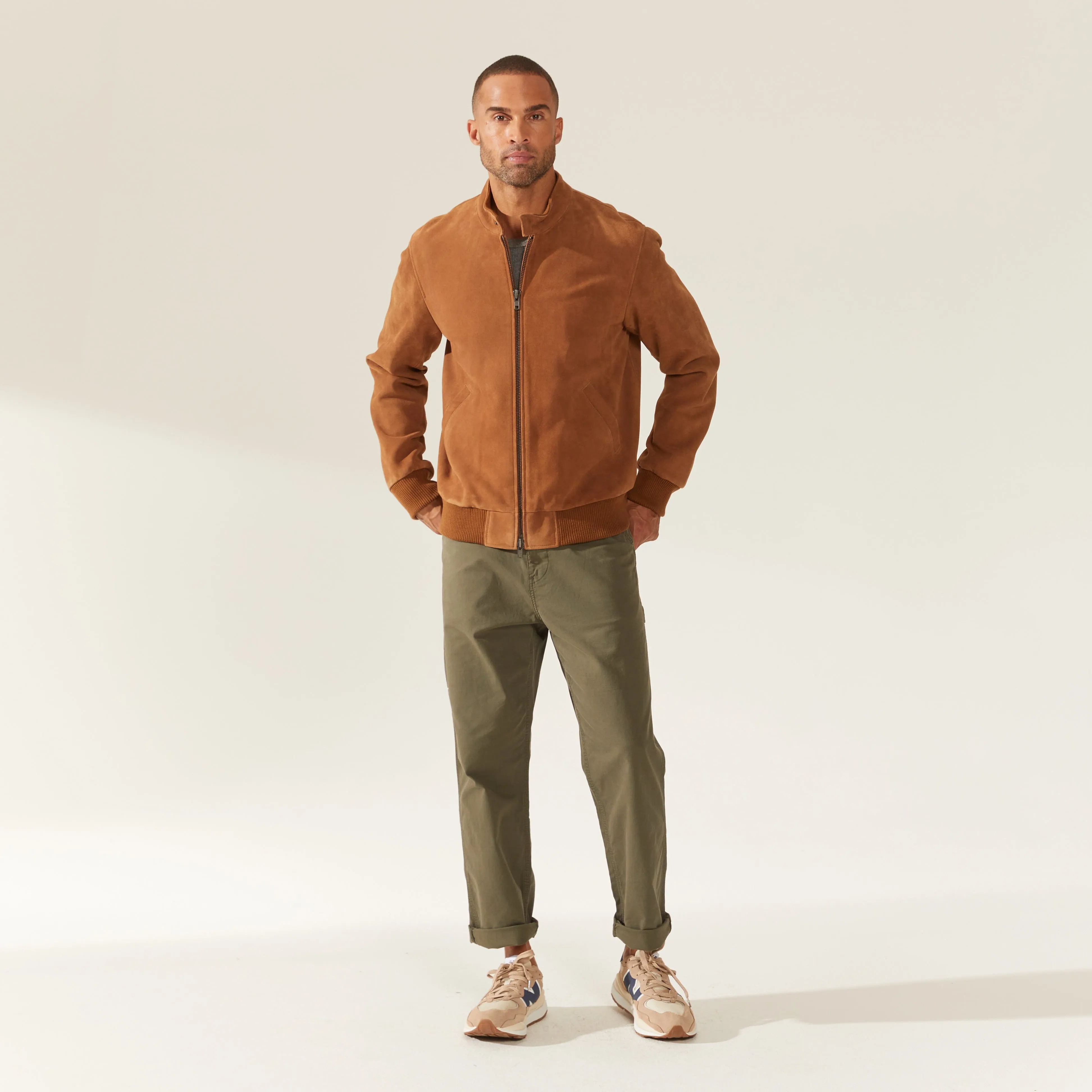 Chase Suede Bomber Jacket