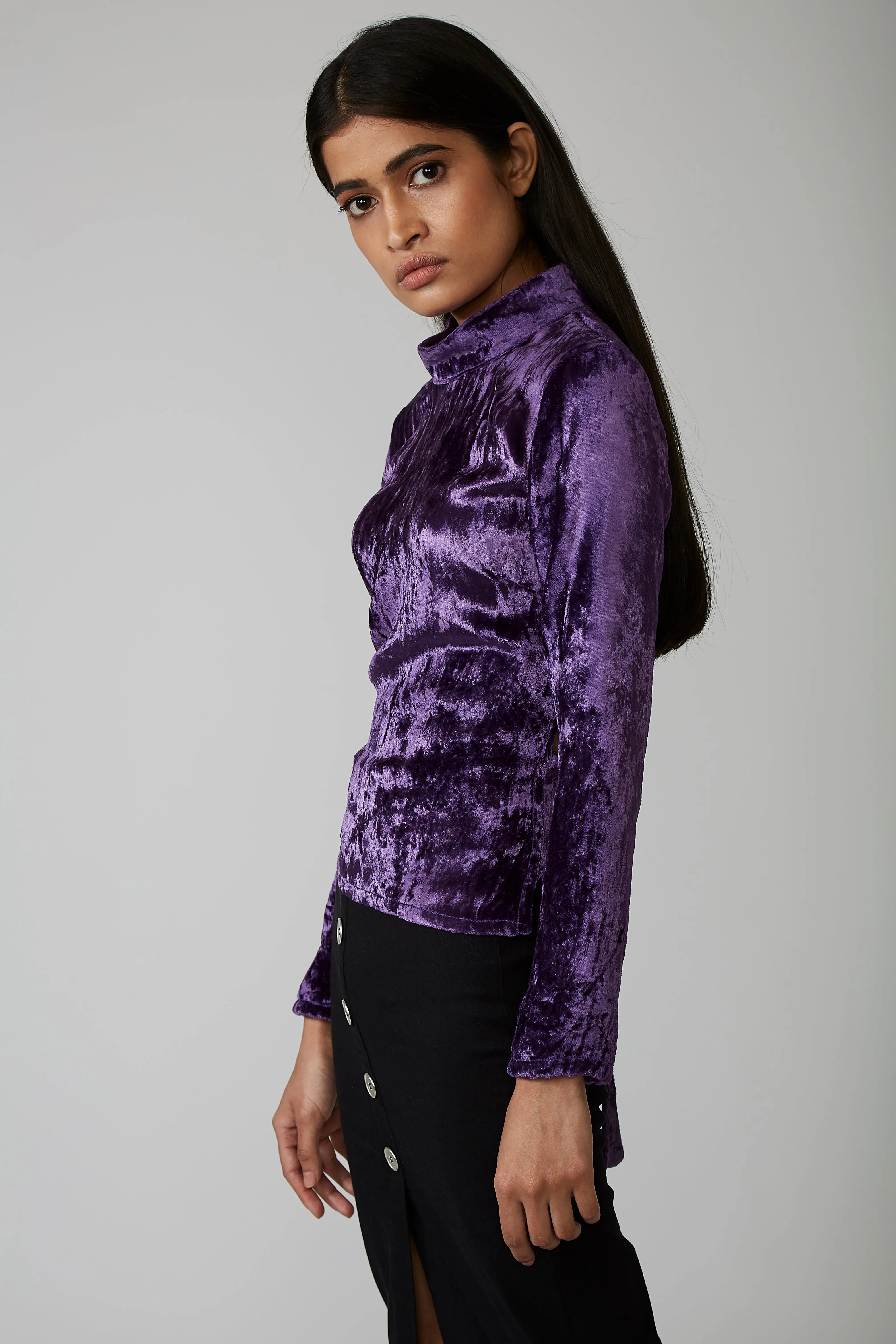 CIVIA Purple Backless Top