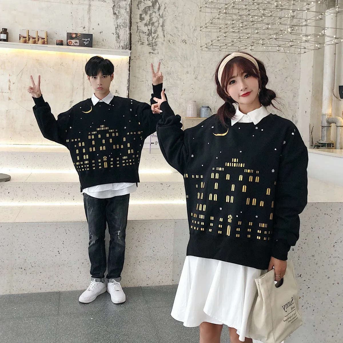 Coat Constellation Loose Plus Size Sweatshirt