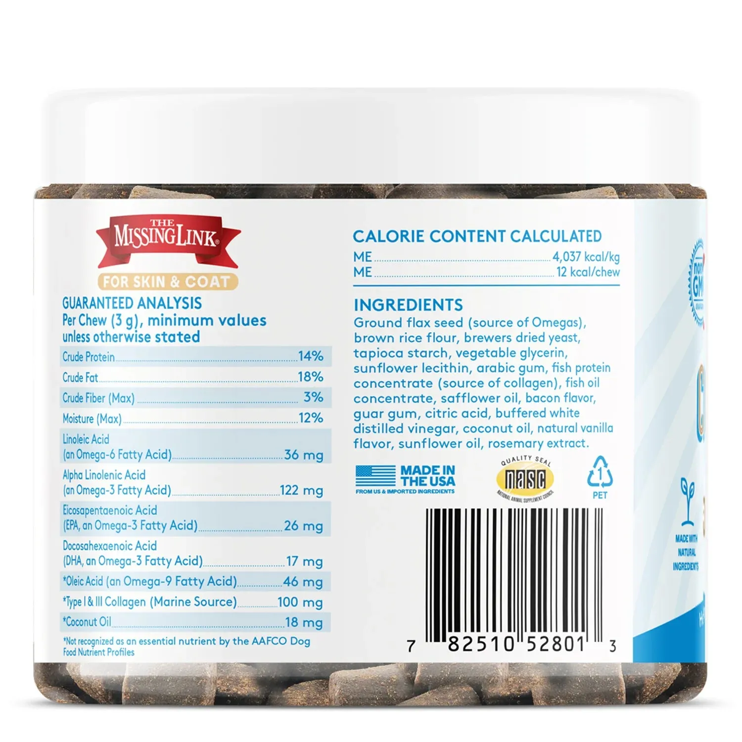 Collagen Care Skin & Coat Soft Chews - 60 count