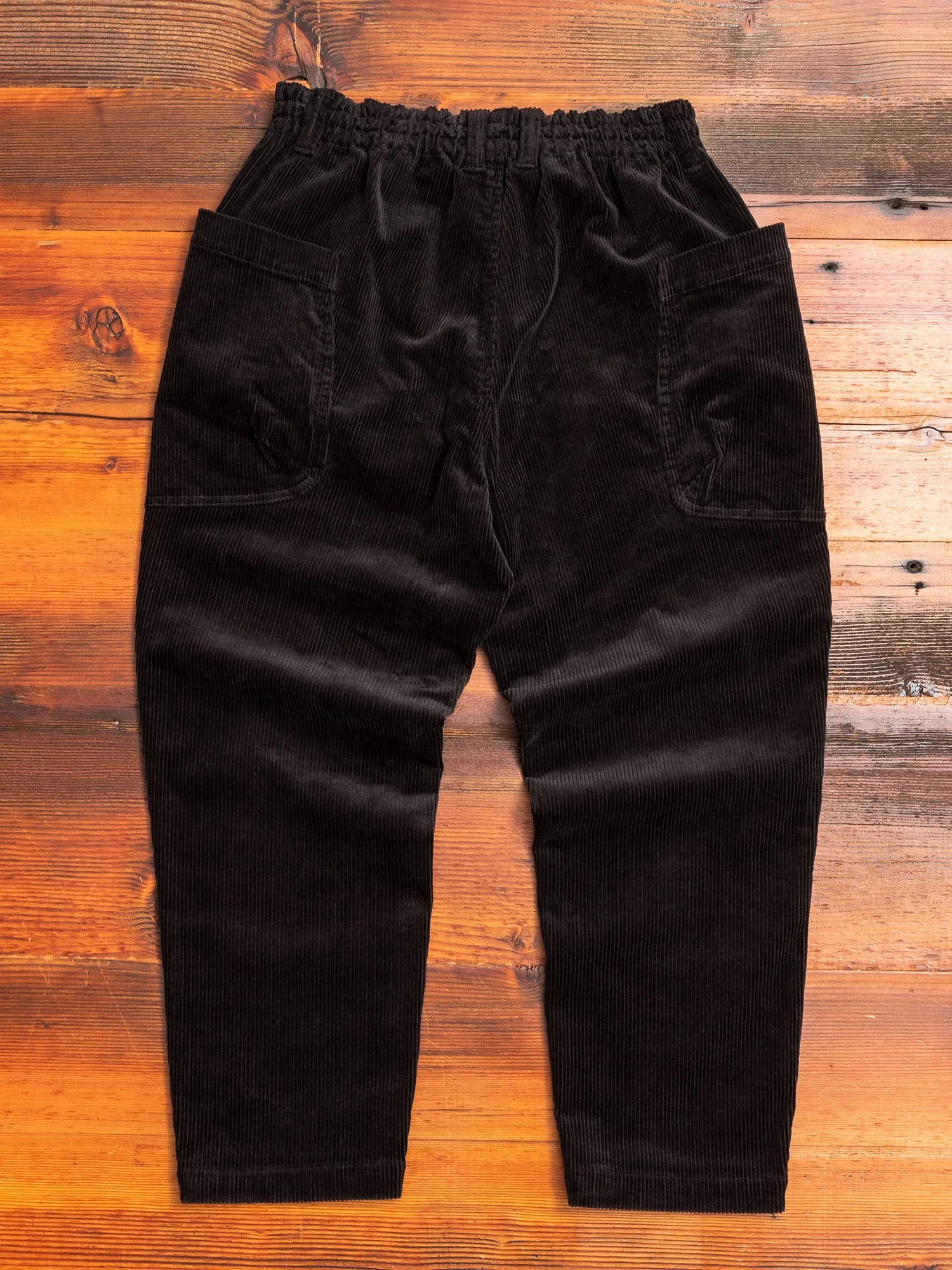 Corduroy 9/10 Work Trousers in Black